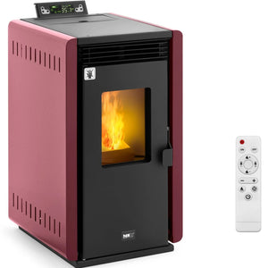 Estufa de pellets - 6 kW - para 50–150 m³ - 5 niveles - temporizador