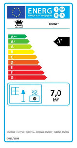 Estufa de pellet KRONE 7 kW negra
