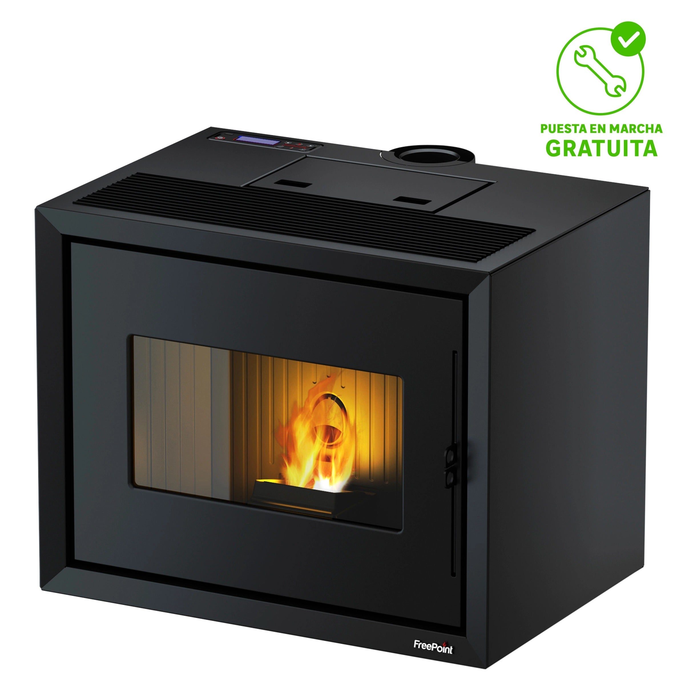 Estufa de pellet estanca FREEPOINT Modo 9.36 kW negro WIFI incluido
