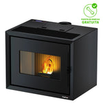 Cargar imagen en el visor de la galería, Estufa de pellet estanca FREEPOINT Modo 9.36 kW negro WIFI incluido
