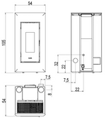 Cargar imagen en el visor de la galería, Estufa de pellet canalizable FREEPOINT Vega 10,5 kW antracita
