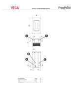 Cargar imagen en el visor de la galería, Estufa de pellet canalizable FREEPOINT Vega 10,5 kW antracita
