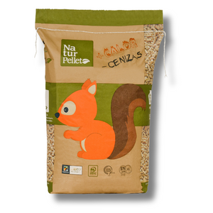 Naturpellet – Palé de 70 sacos certificados DIN ENplus A1 de 15 kg.